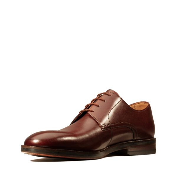 Clarks Mens Oliver Lace Wide Fit Shoes Brown | CA-3510297